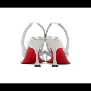 CHRISTIAN LOUBOUTIN Silver Taralita 85” Sandals